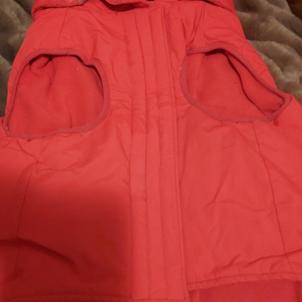Dog's Red Puffer Vest
